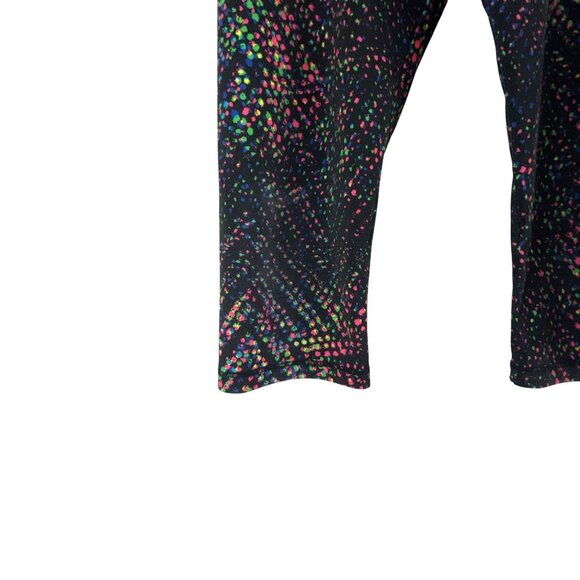 Adidas Girls Dot Print Capri Pants Leggings Size 6 Multicolor Athletic Casual - Picture 6 of 7
